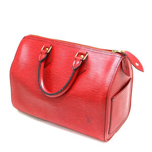 LOUIS VUITTON Speedy Epi Leather Castilian Red Handbag Boston Bag